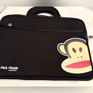 Paul Frank Black Laptop Bag with Iconic Monkey Design